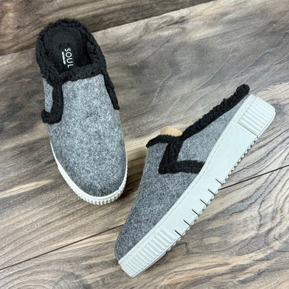 SOUL Naturalizer Shoes - NIB SOUL Naturalizer 8.5W Truly Cozy Faux Fur Lined Comfort Sneaker Clog Grey